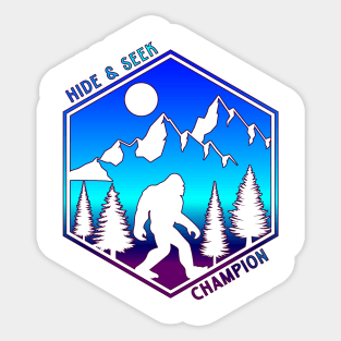 Hide & Seek Champion Sasquatch Blue Sticker